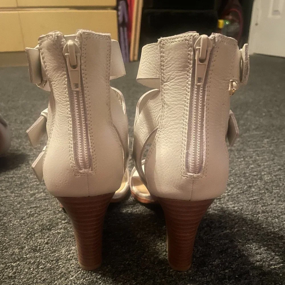 White Criss Cross Sandals - Picture 3 of 3
